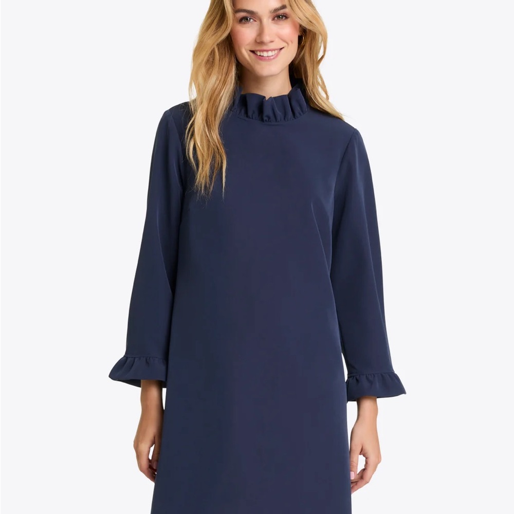 NWT Draper James Lindsay Dress Navy Medium Classic Staple
